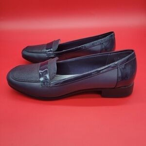 ANNE KLEIN VITTORIO WOMEN 7.5M Black Versatile Loafer